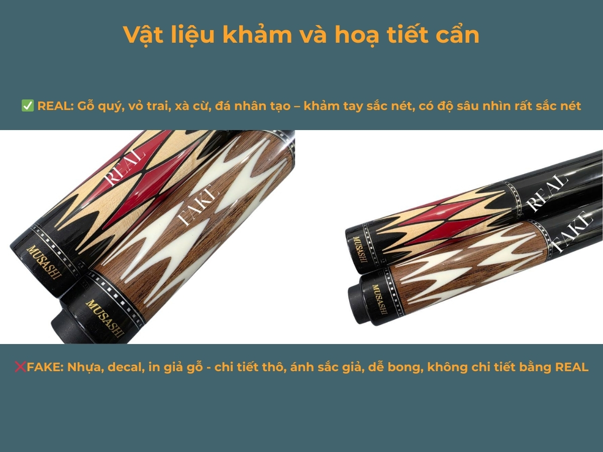 Gốc cảnh báo: Cơ bida Musashi fake đang tràn về Việt Nam 3