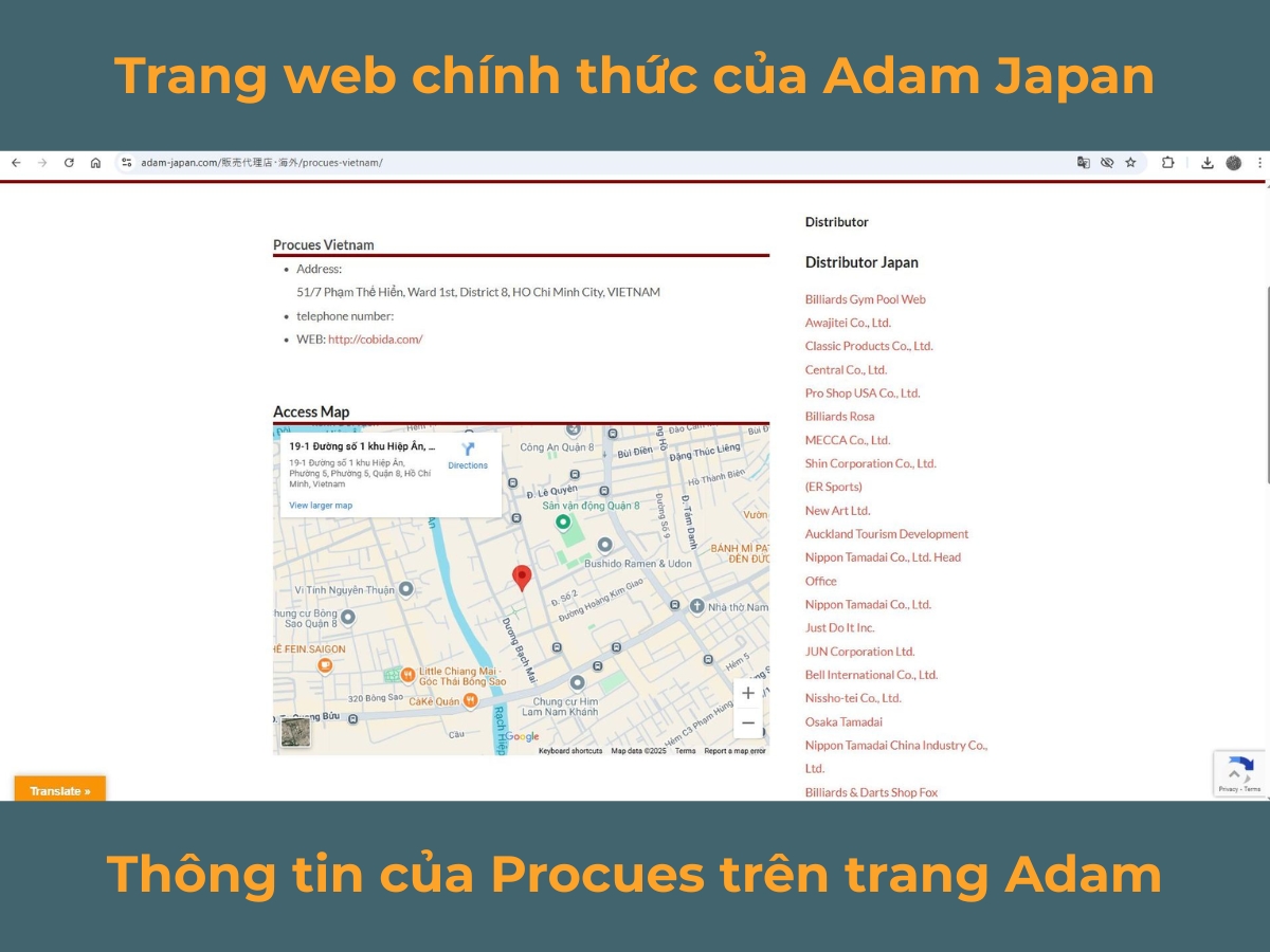 Procues Việt Nam là nhà phân phối độc quyền của Adam tại Việt Nam