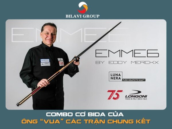 Combo cơ bida 3 băng của ông "vua" chung kết Eddy Merckx 1